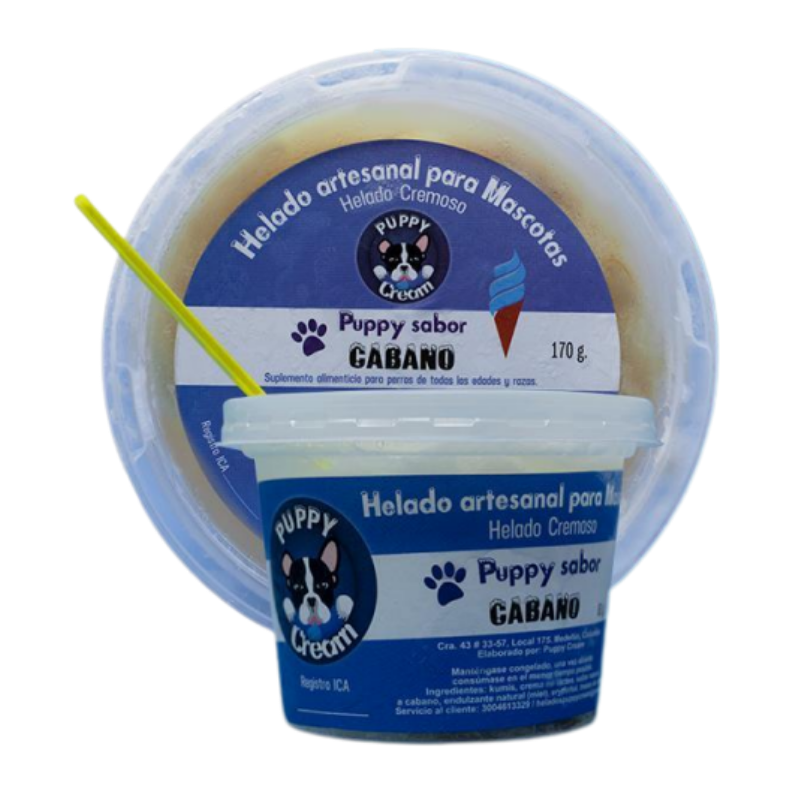 Helado Puppy Cream Cabano 4 Onz