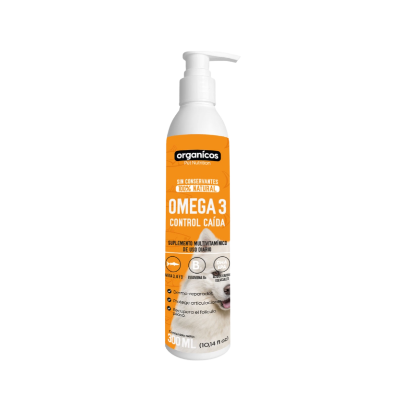 Organicos Pet Nutrition Omega 3+ para perros 300ml