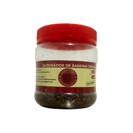 Sazonador Carnivoro de sardinas natural para perros
